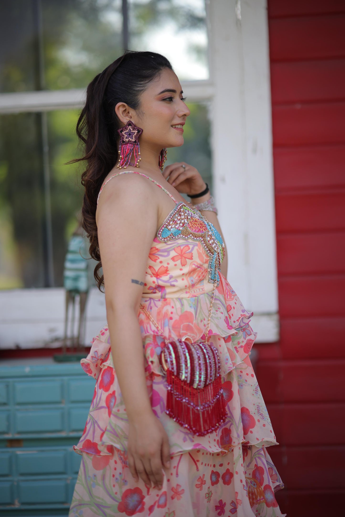 Butterfly Bloom Layered Dress