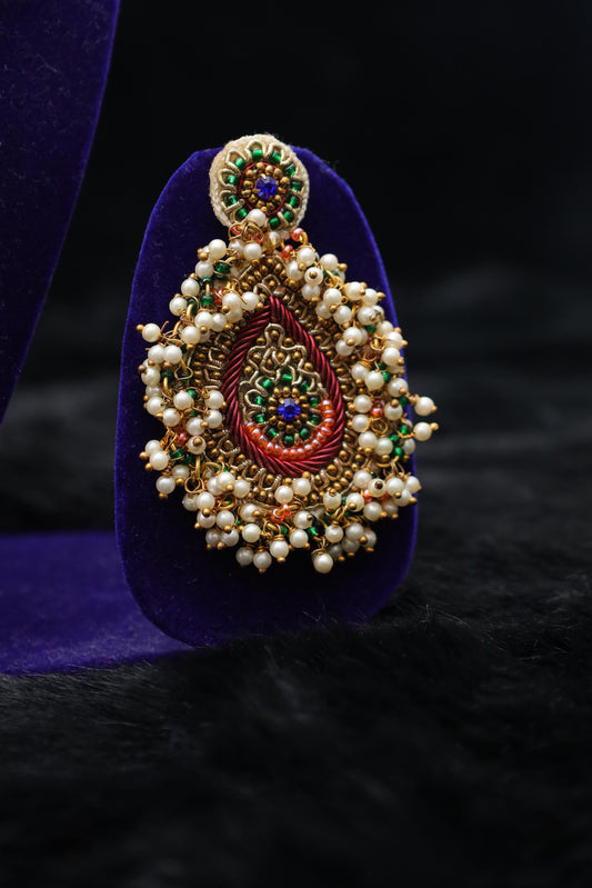 Meher Traditional Dabka Embroidered Choker Set