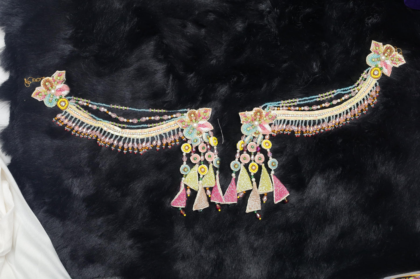 Handcrafted Beaded Tassel Earrings