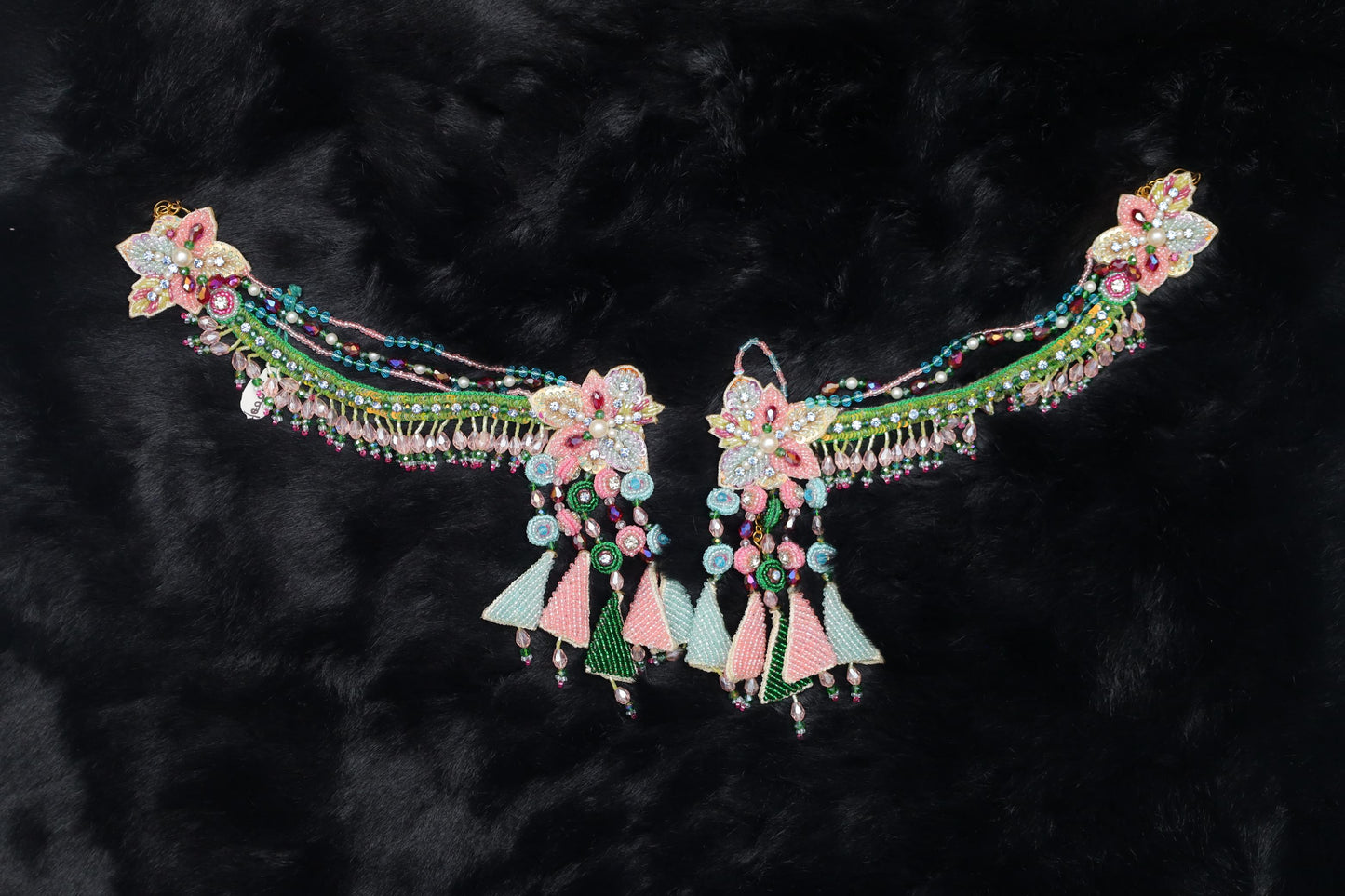 Handcrafted Beaded Tassel Earrings