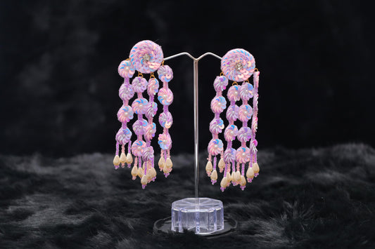 Moon Jelly Iridescent Sequin Drop Earrings