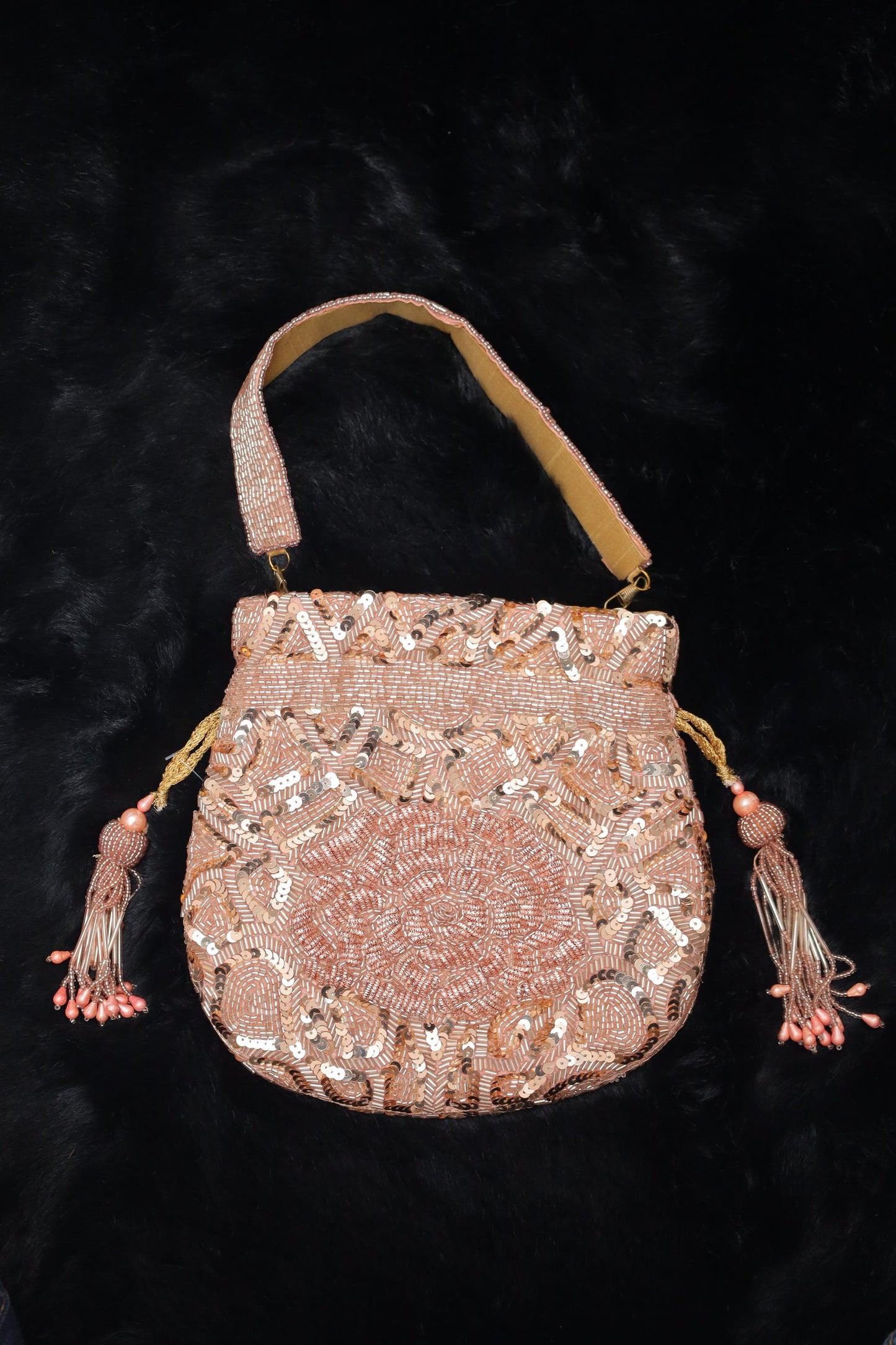 Rose Gold Sequin Potli