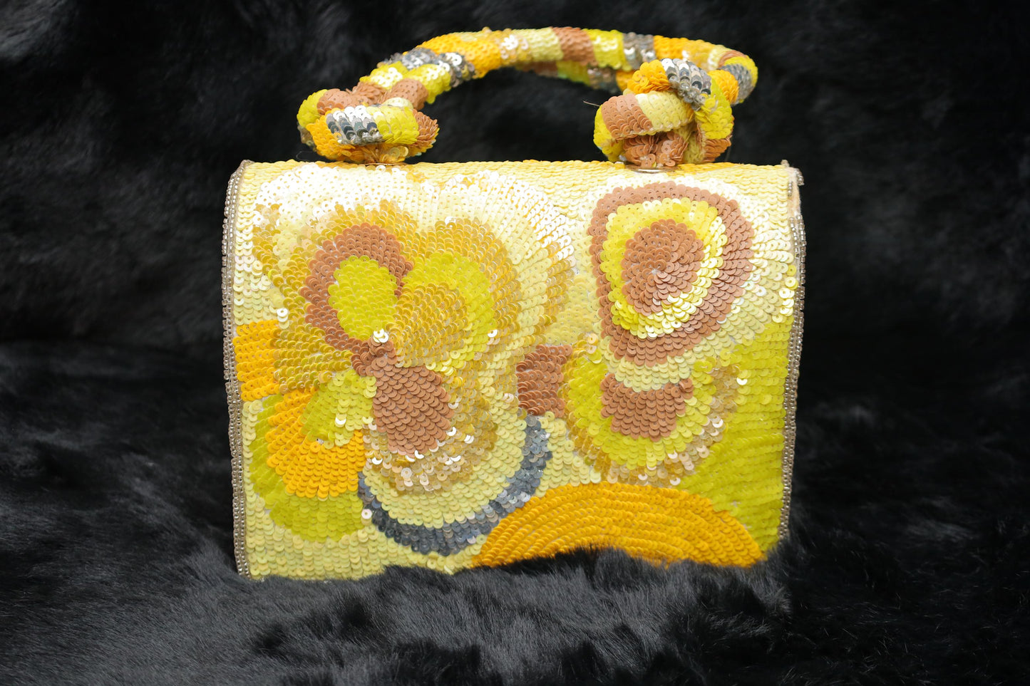 Retro Glow Sequin Handbag
