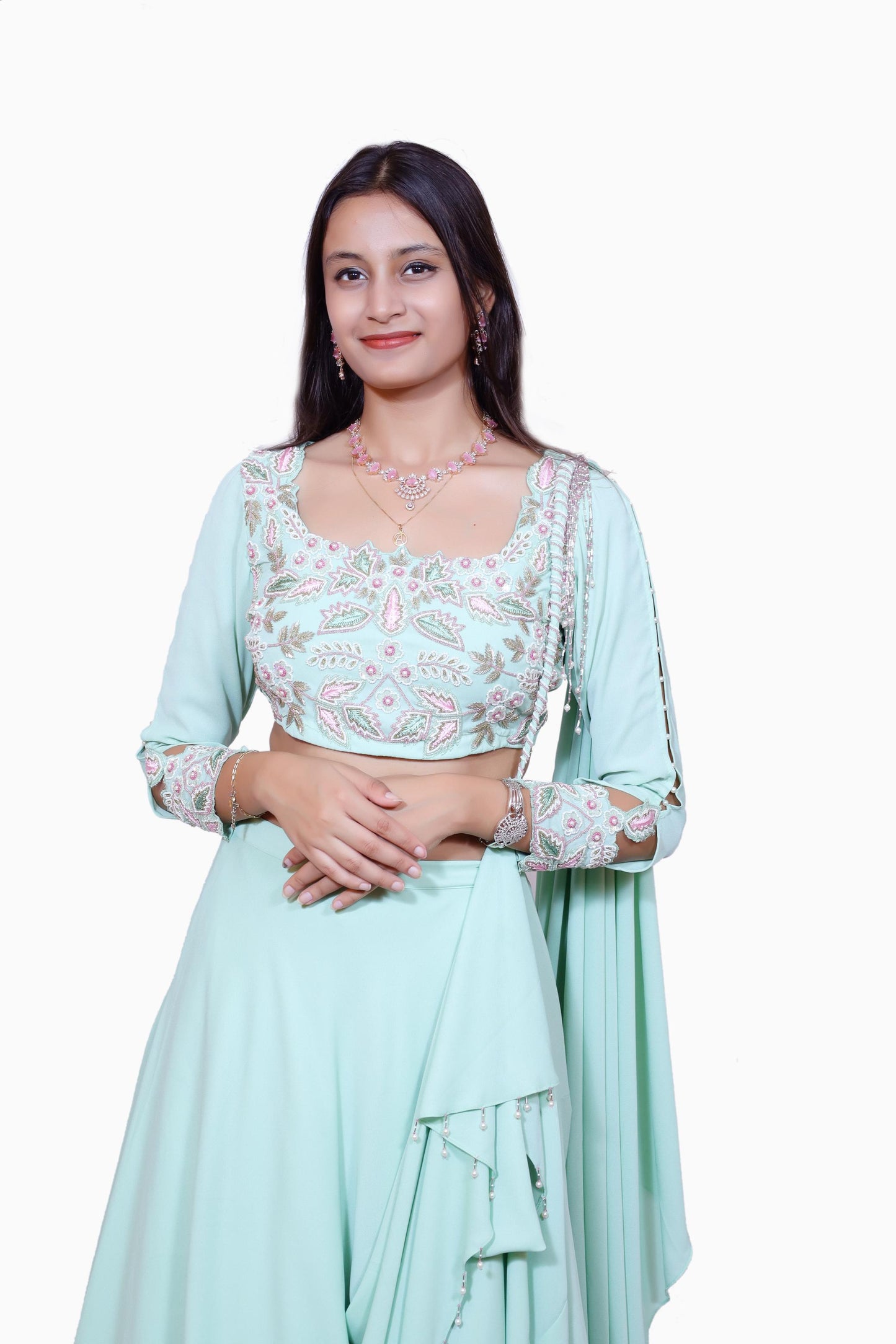 Mint Green Georgette Lehenga Sets – Grace Meets Glamour