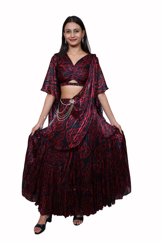 Boho-Chic Layered Palazzo Set