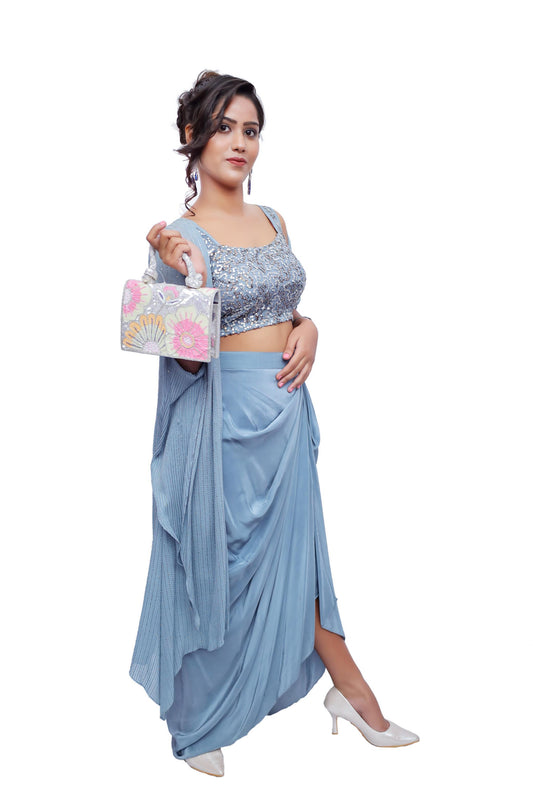 Silver Mist Drape Set