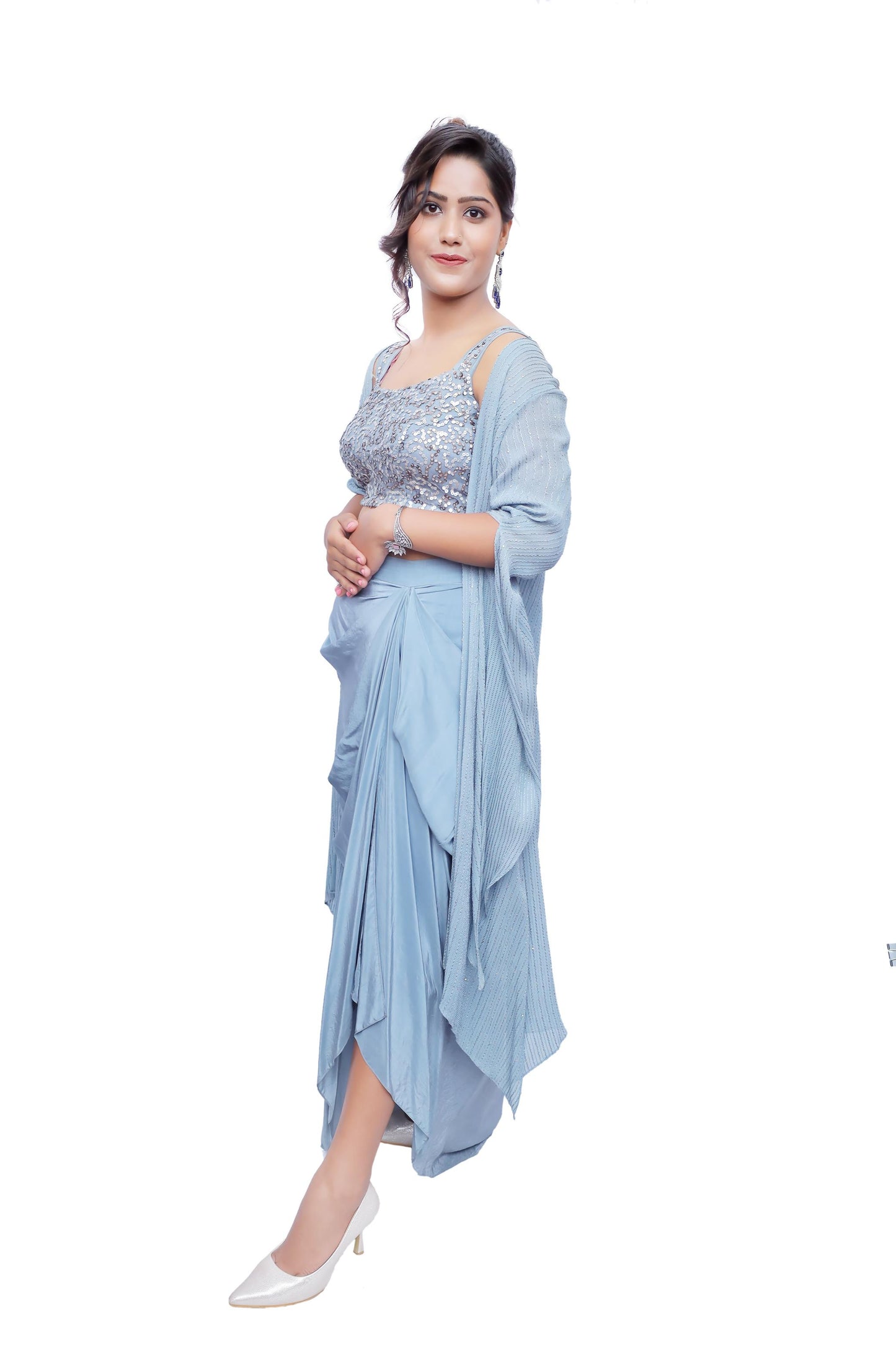 Silver Mist Drape Set