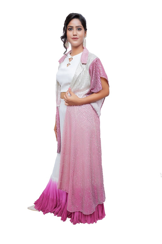 Blush Radiance Sharara Ensemble