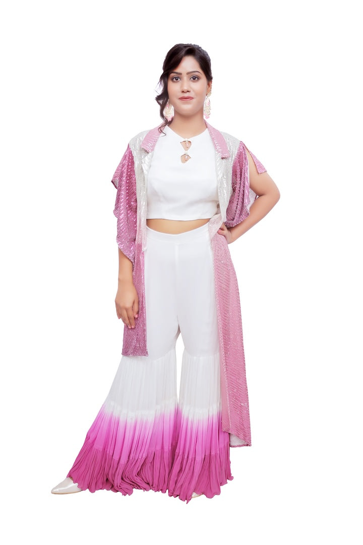 Blush Radiance Sharara Ensemble