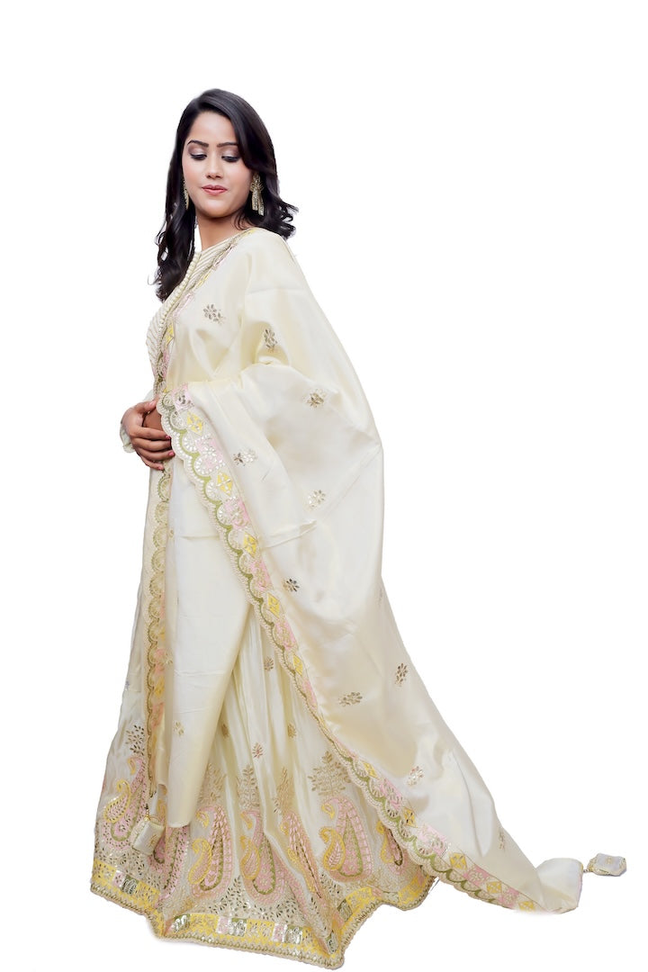 Zari Noor Pleated Gown Set