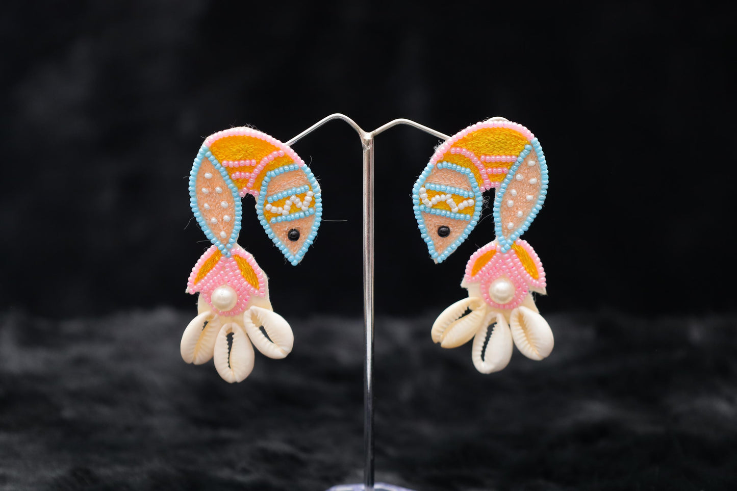 Ocean Spirit Beaded Fish Earrings