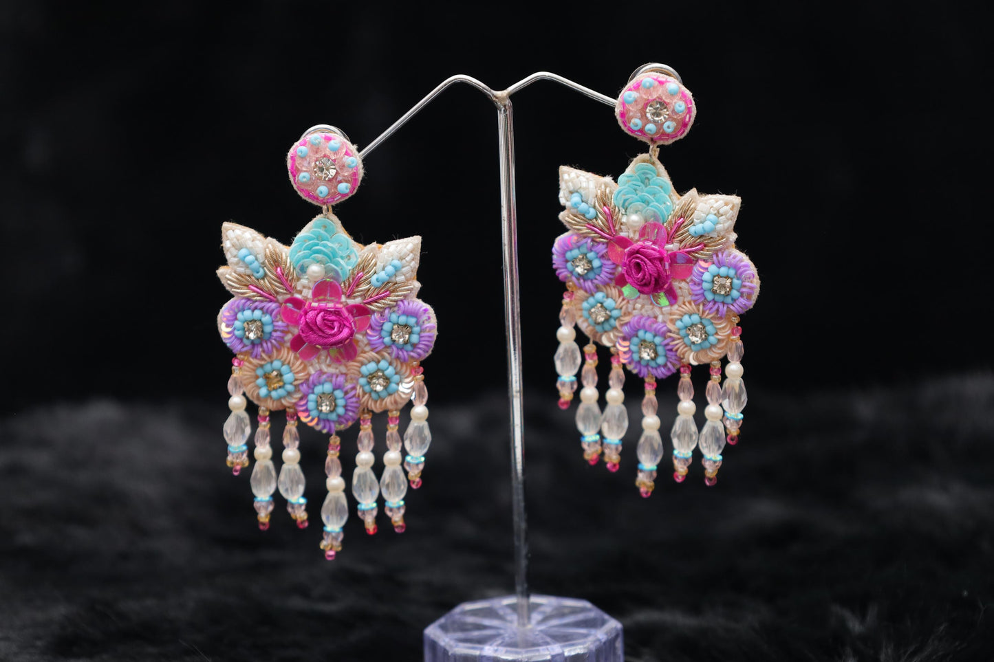 Petal Dream Floral Beaded Earrings