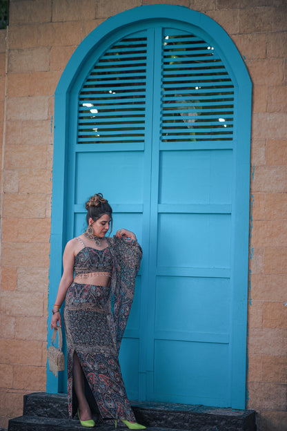 Noor Boho-Chic Georgette Saree Set