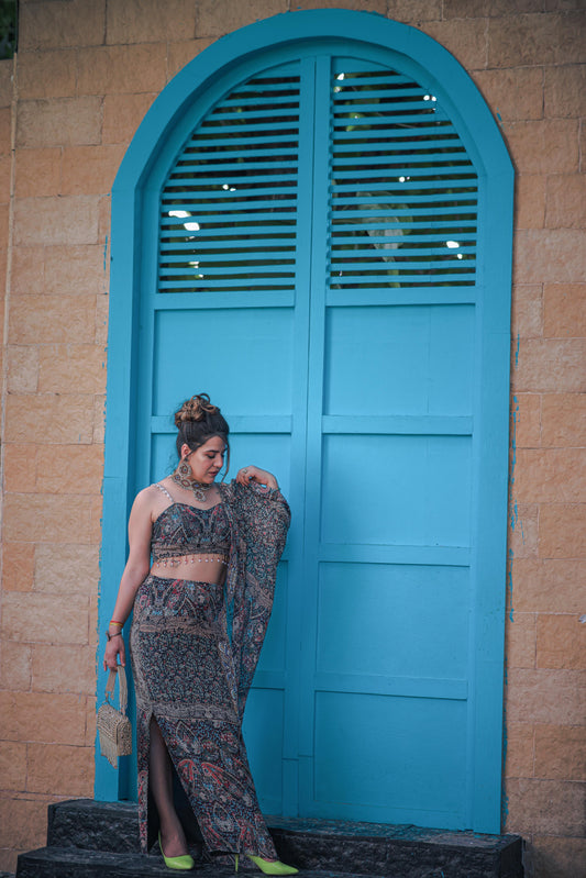 Noor Boho-Chic Georgette Saree Set