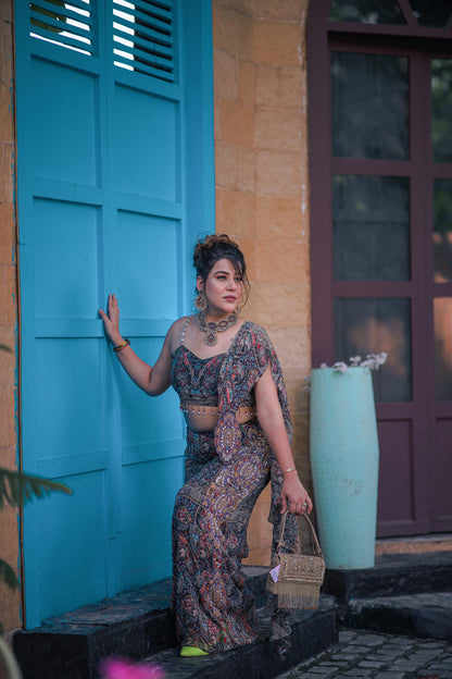 Noor Boho-Chic Georgette Saree Set
