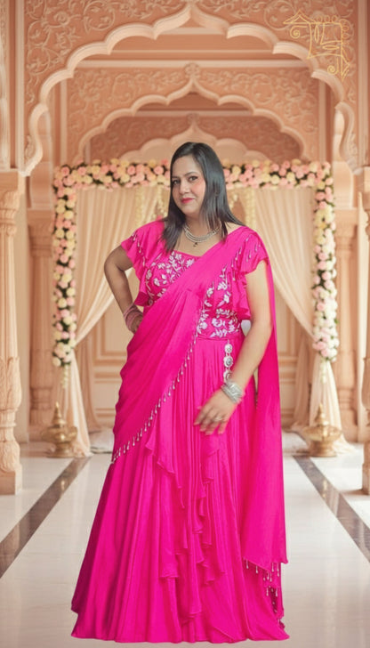 Rani Radiance Ruffle Lehenga Set