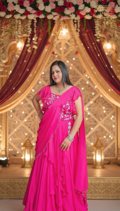 Rani Radiance Ruffle Lehenga Set