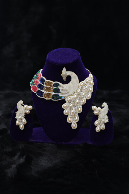 Mayura Grace Peacock Choker Set