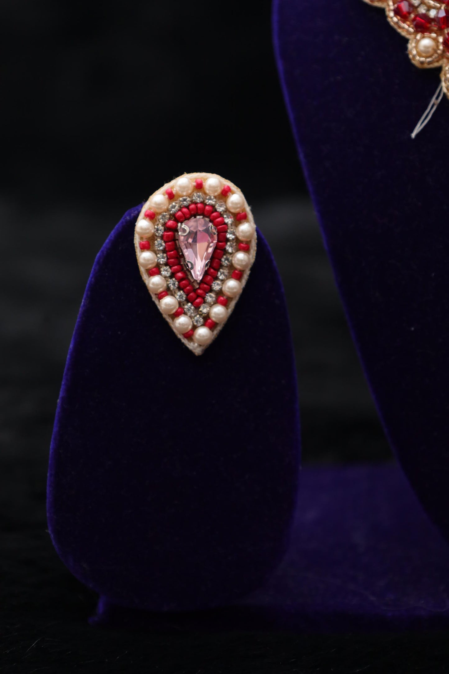 Royal Crimson Elegance Necklace and Earring Set