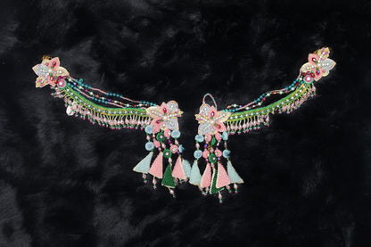 Handcrafted Beaded Tassel Earrings