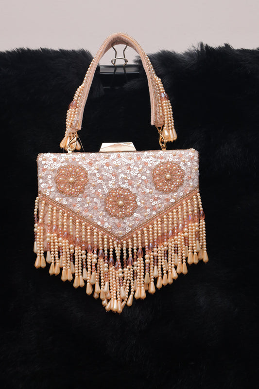 peach elegance handbag