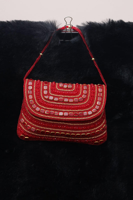 The Ruby Elegance mosiac Clutch