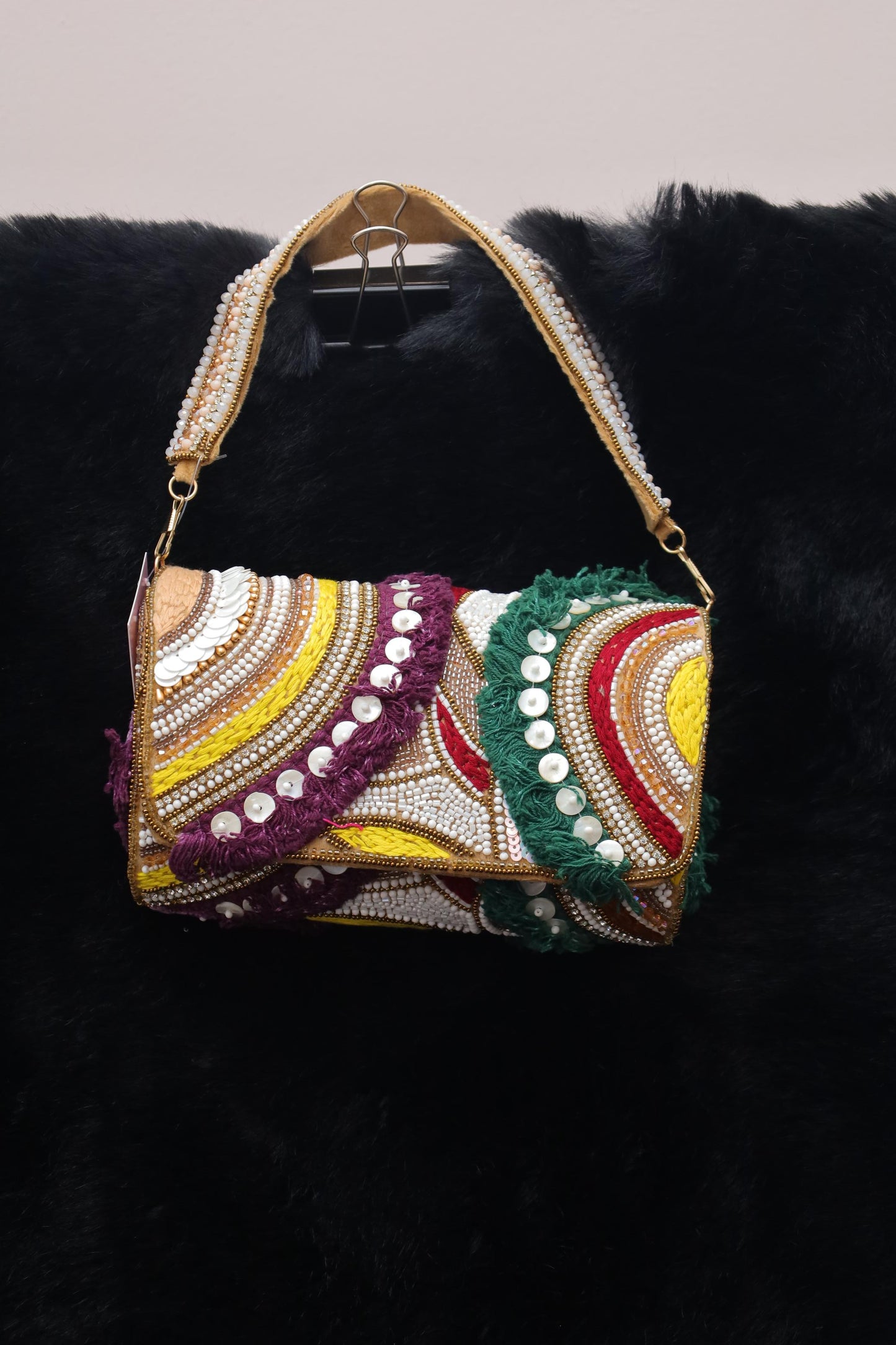 Boho Radiance Embellished Handbag