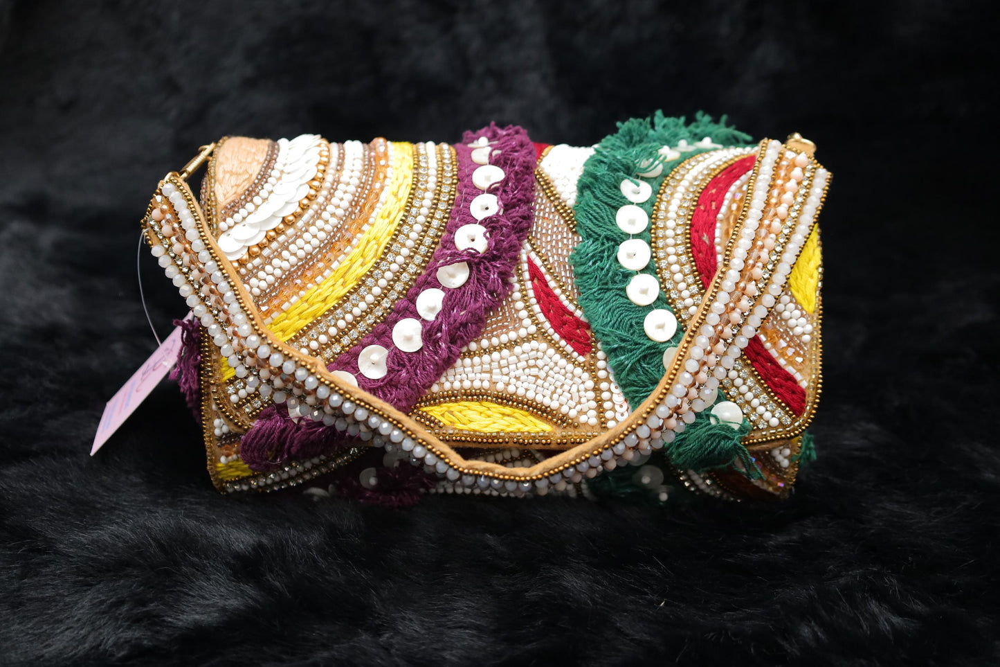 Boho Radiance Embellished Handbag