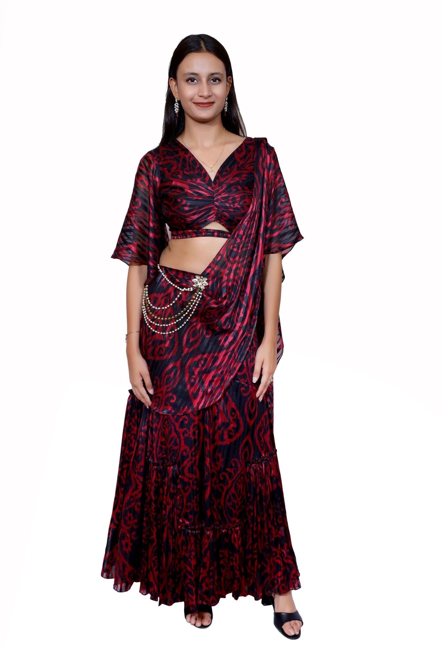 Boho-Chic Layered Palazzo Set