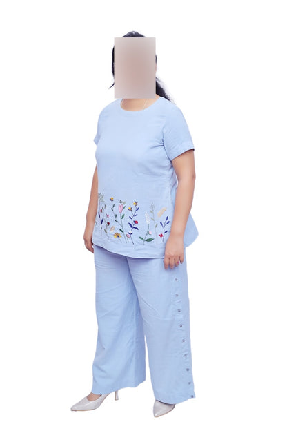 Pastel Bloom Linen Coord Set