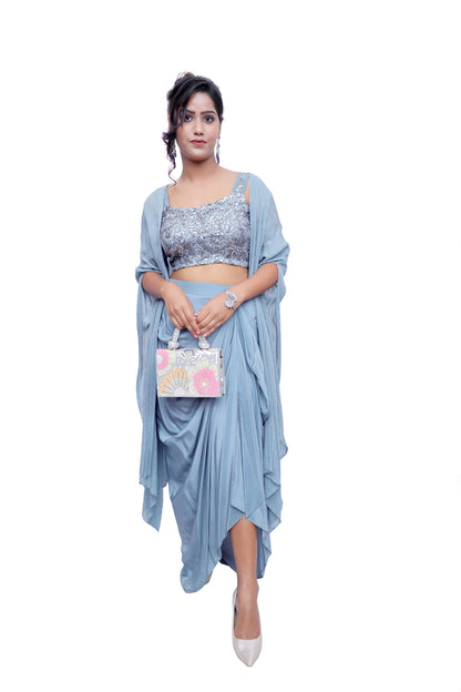 Silver Mist Drape Set