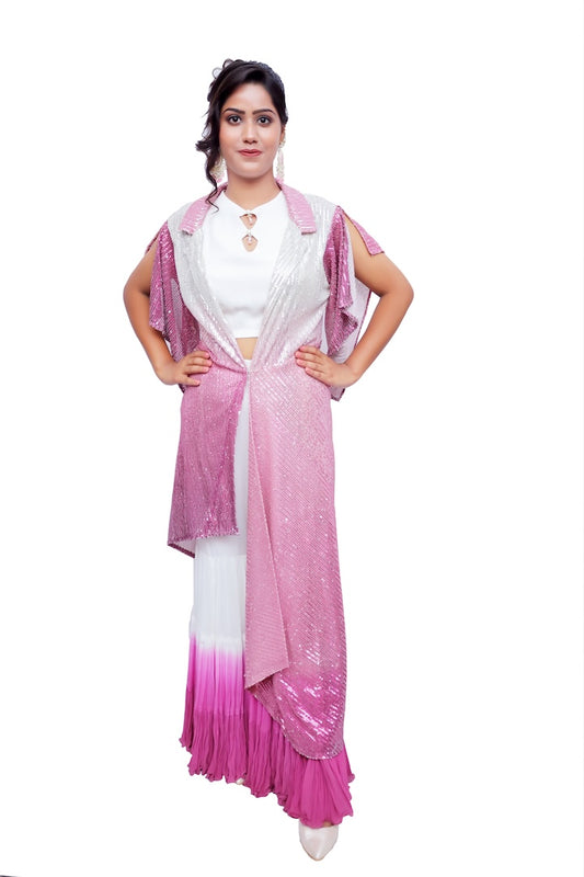 Blush Radiance Sharara Ensemble