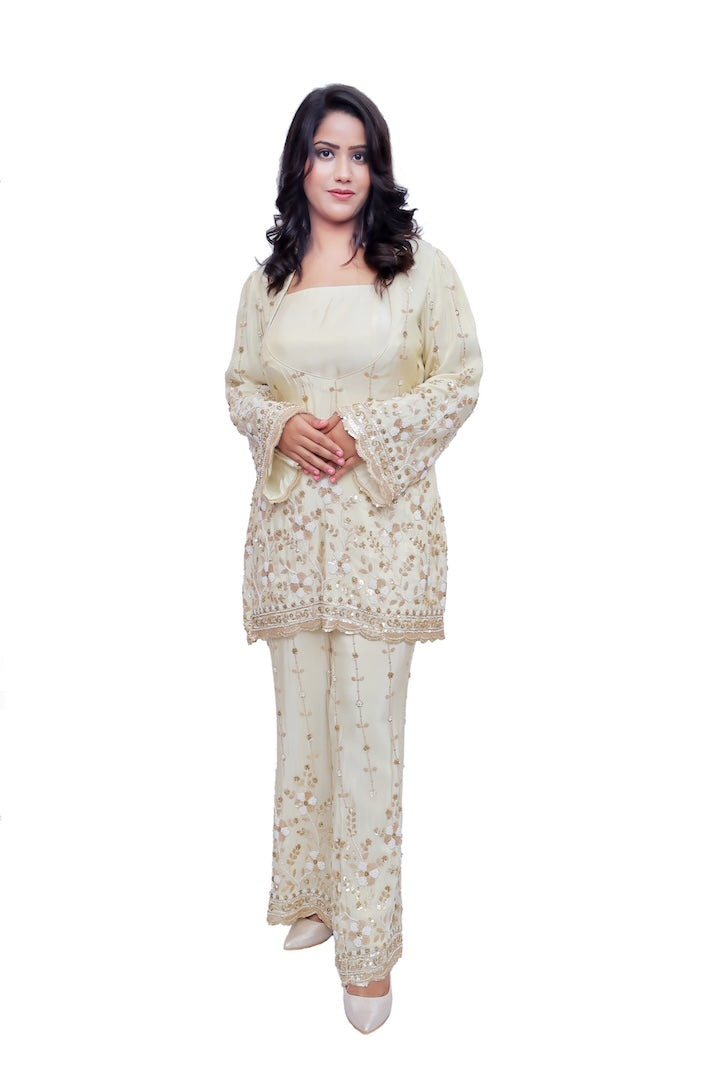 Golden Aura Katdana Palazzo Set