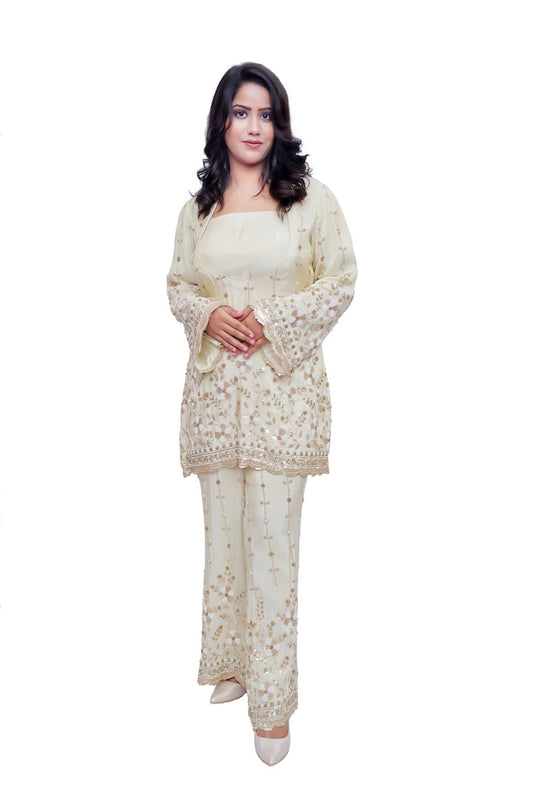 Golden Aura Katdana Palazzo Set