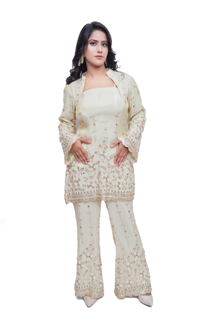 Golden Aura Katdana Palazzo Set