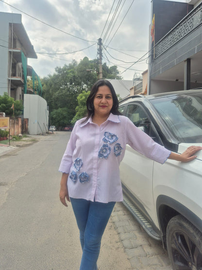 BLOSSOM BLOOM EMBROIDERED SHIRT