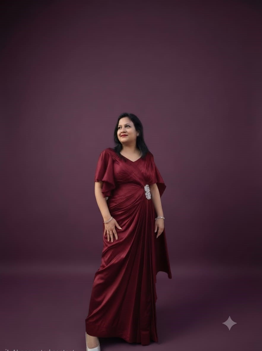 Armani Satin Drape Gown
