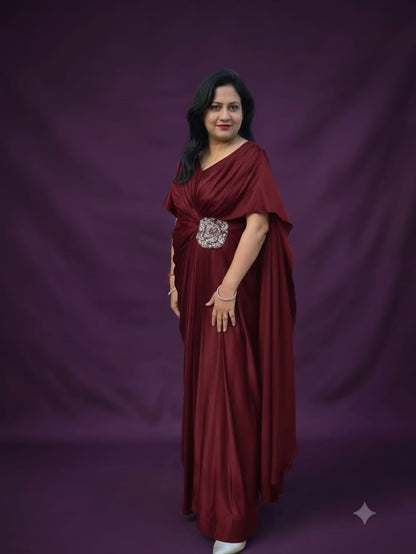 Armani Satin Drape Gown