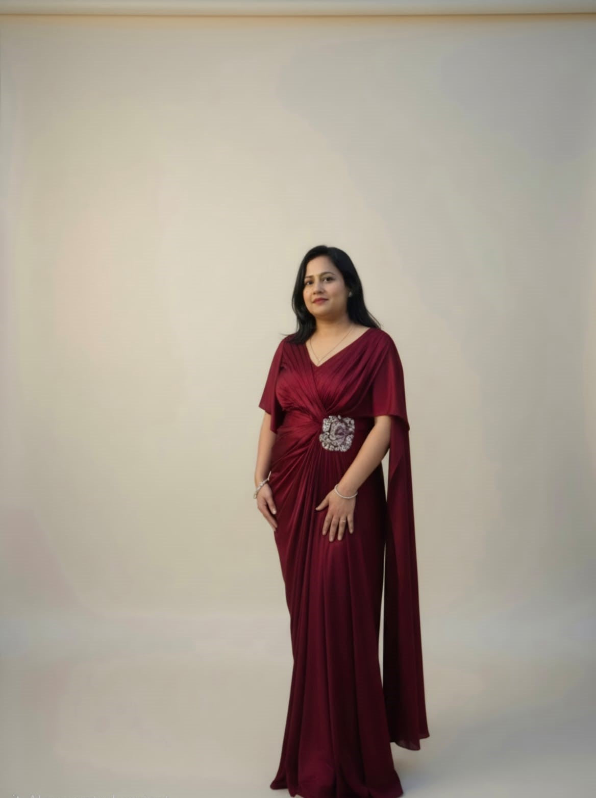 Armani Satin Drape Gown