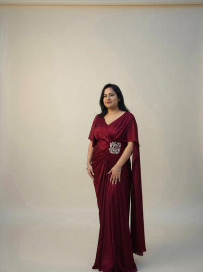 Armani Satin Drape Gown