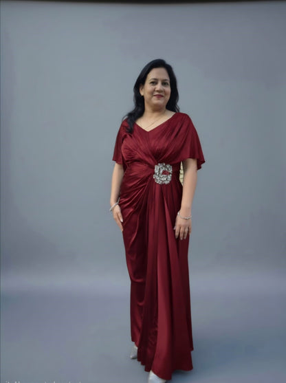 Armani Satin Drape Gown