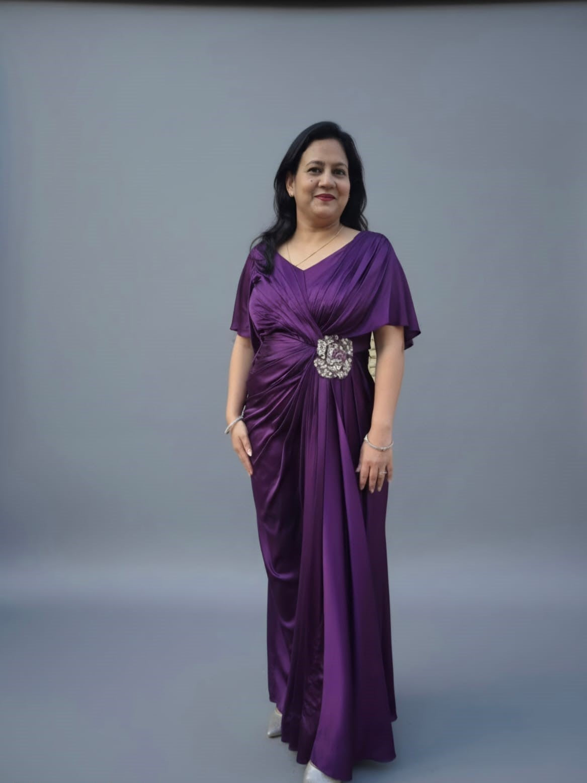 Armani Satin Drape Gown