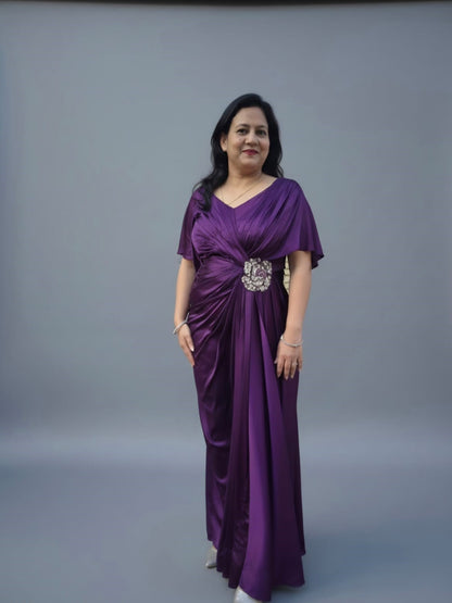 Armani Satin Drape Gown
