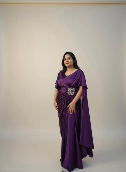 Armani Satin Drape Gown