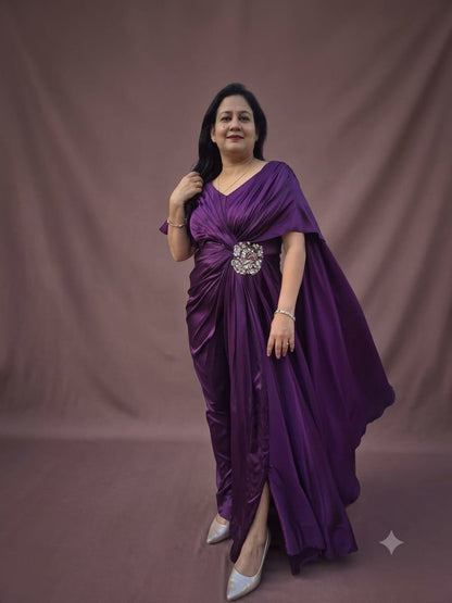 Armani Satin Drape Gown