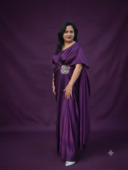 Armani Satin Drape Gown