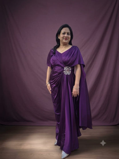 Armani Satin Drape Gown