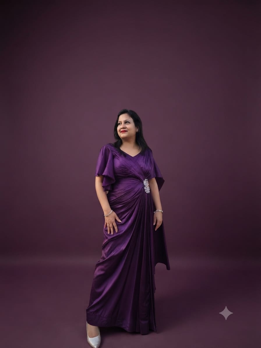Armani Satin Drape Gown