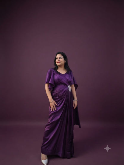 Armani Satin Drape Gown