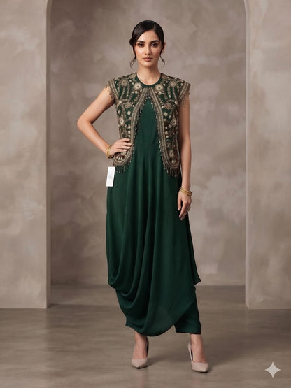 Cowl Grace – Crepe Drape Dress